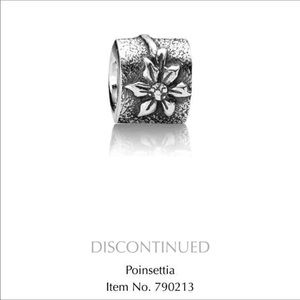Authentic Pandora poinsettia spacer (Retired)
